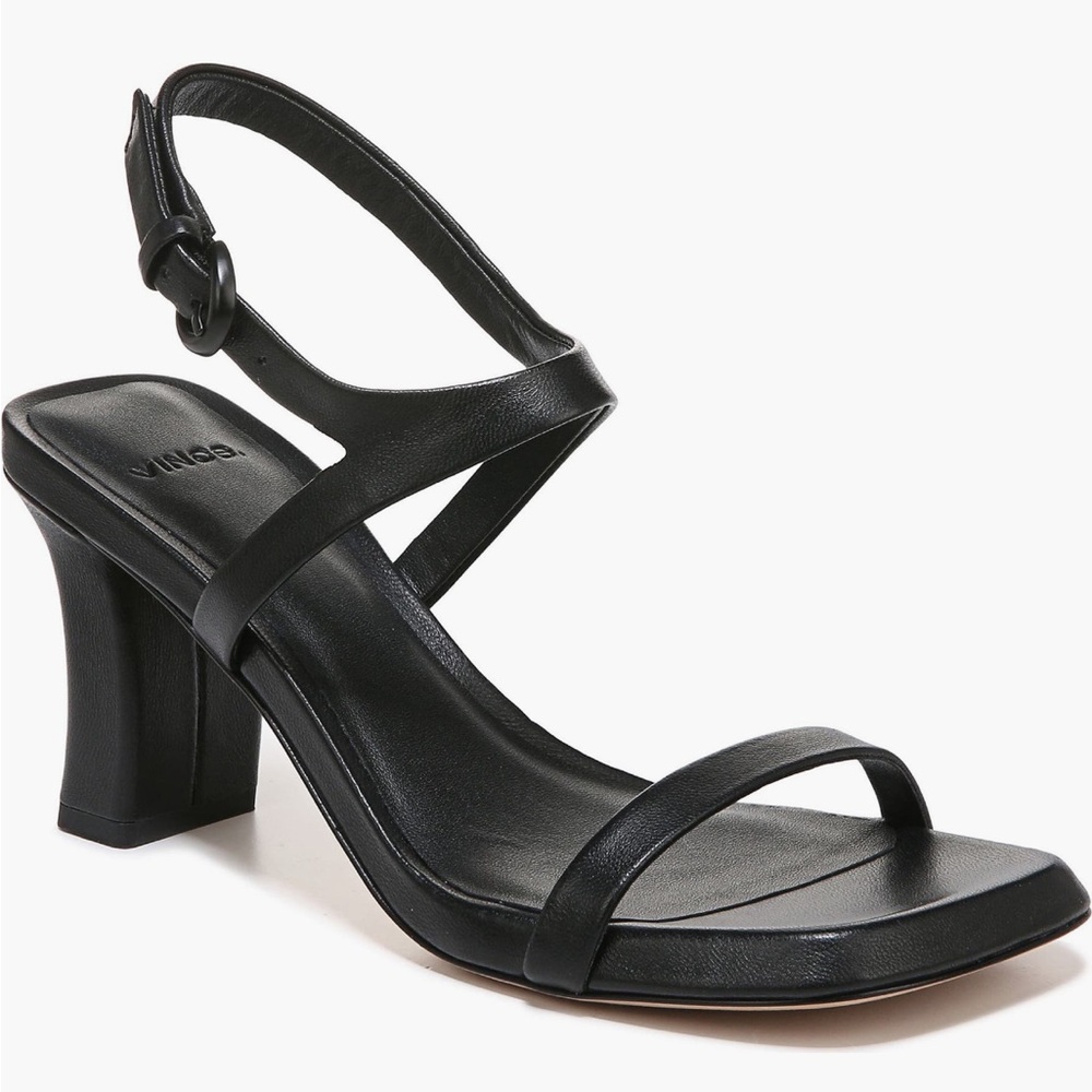 Vince Black Strappy Heeled Sandals